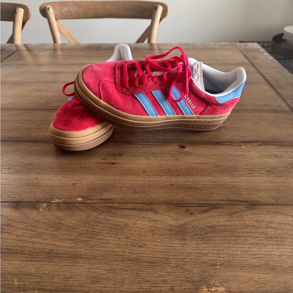 Adidas Red and Blue Gazelle Bold Women's Sneakers